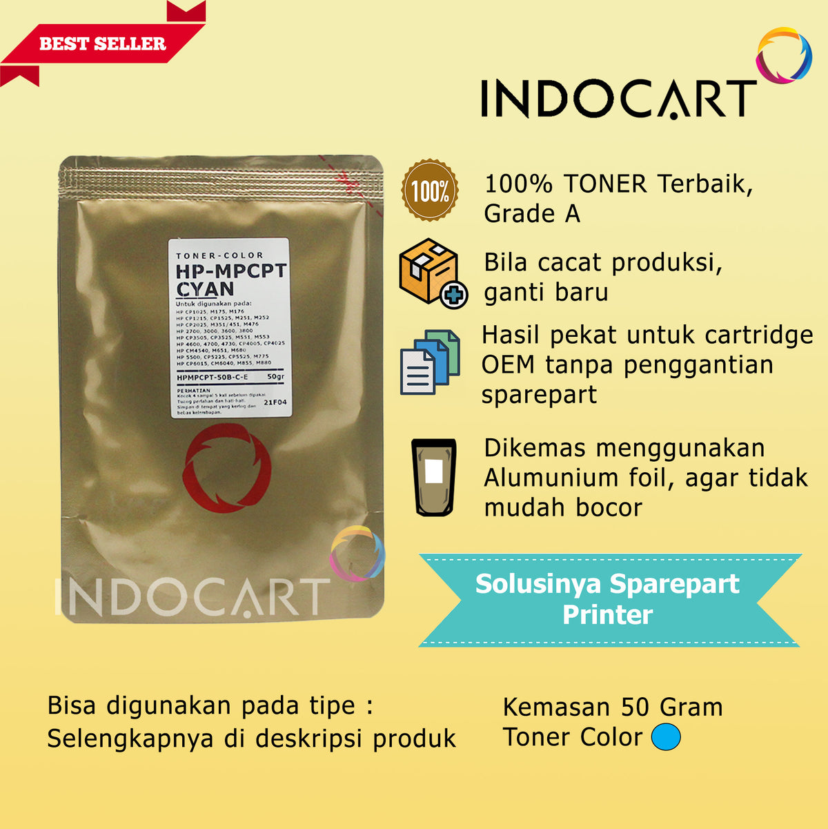 Serbuk Toner Warna MPCPT CRG 323 331 416 418-Canon LBP 7750 7100 MF 8030 8050 8350 (35gr-200gr)