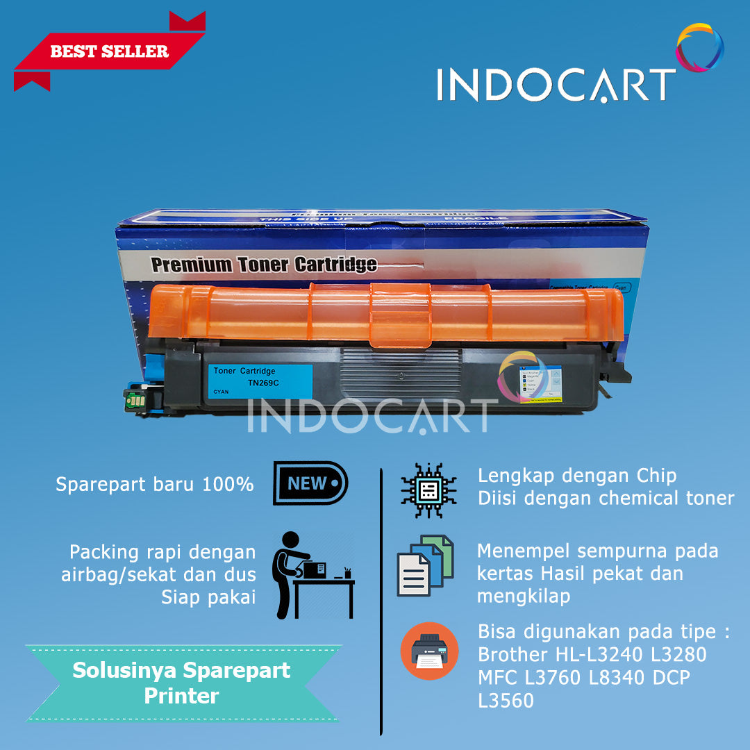 Toner Cartridge Compatible TN-269 Brother HL-L3240 L3280 MFC L3760 L8340 DCP L3560