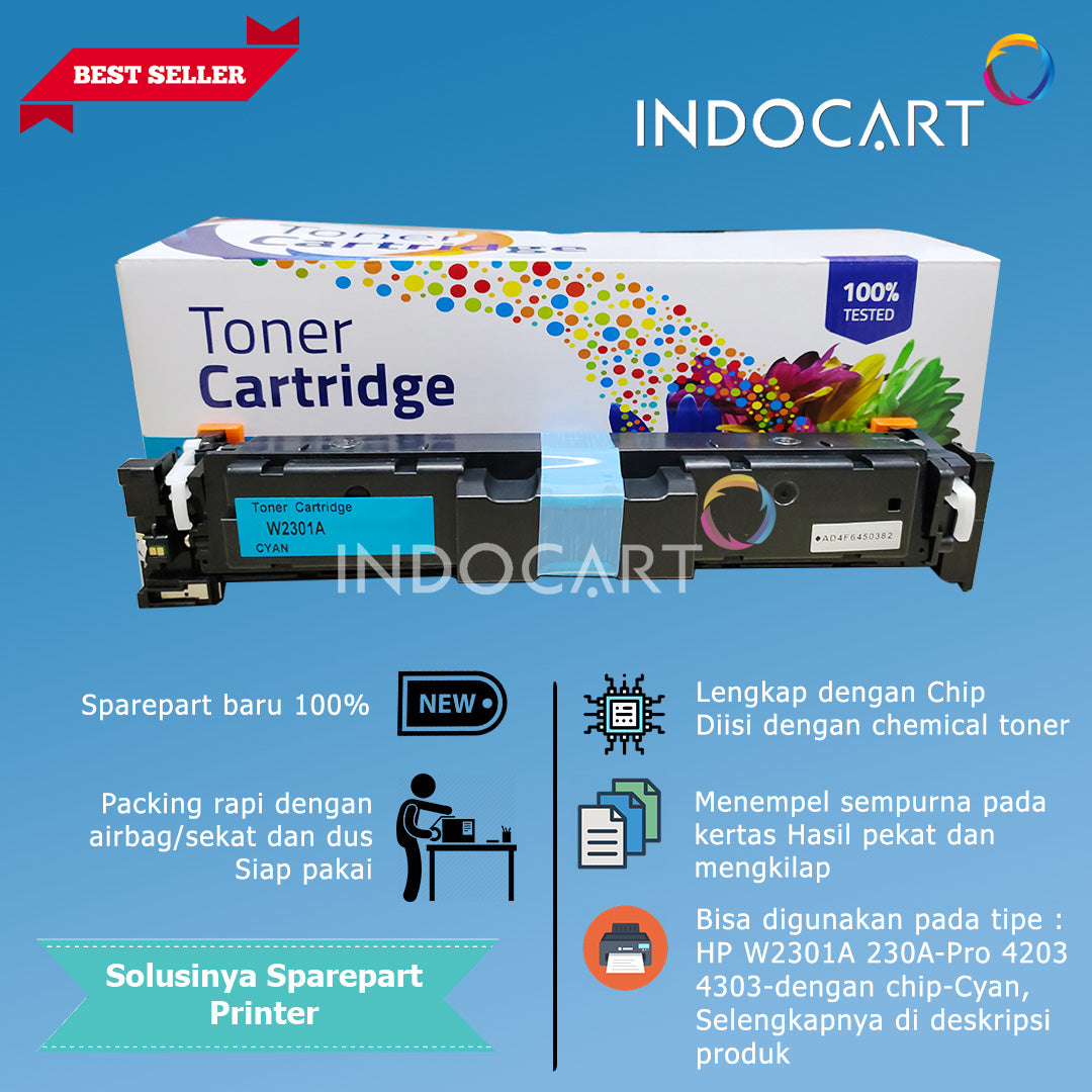 Toner Cartridge Compatible W2300A W2301A W2302A W2303A 230A-HP CLJ Pro 4203 MFP 4303