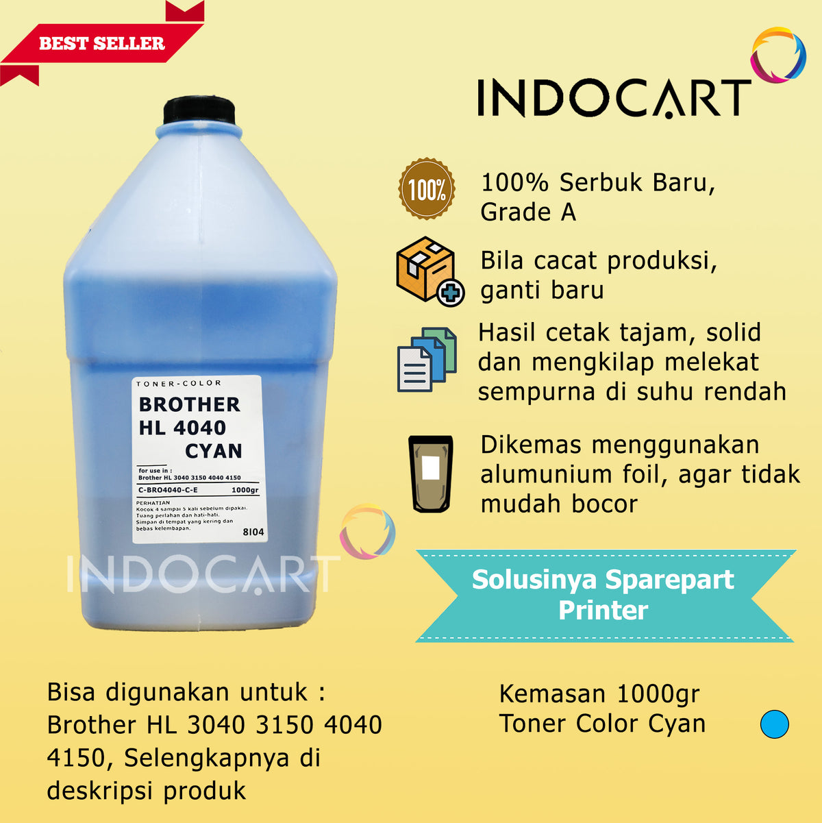 Serbuk Toner Warna Jepang TN-263 TN-267 TN-340 TN-348-HL L3210 L3230 4150 4570 DCP L3551-1Kg