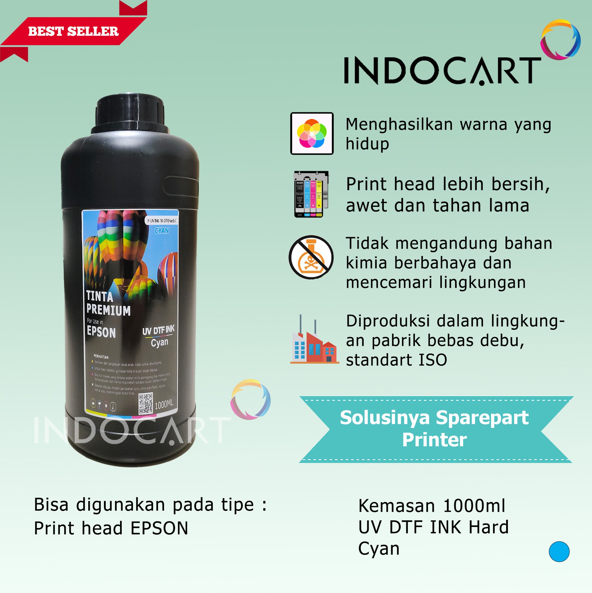 Tinta UV DTF Epson Direct Transfer Film Premium Ink-Hard 1Kg