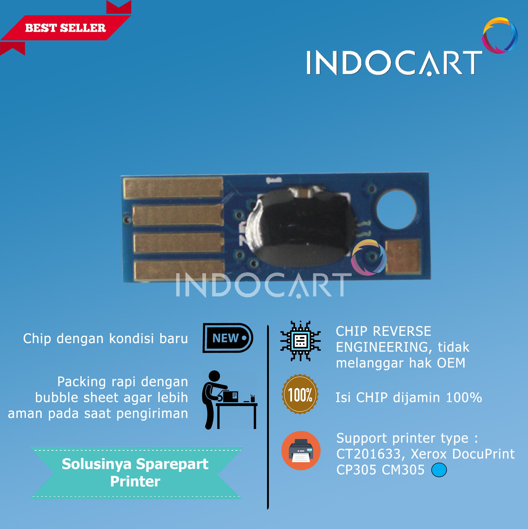 Chip CT201632 CT201633 CT201634 CT201635-Xerox DocuPrint CP305 CM305