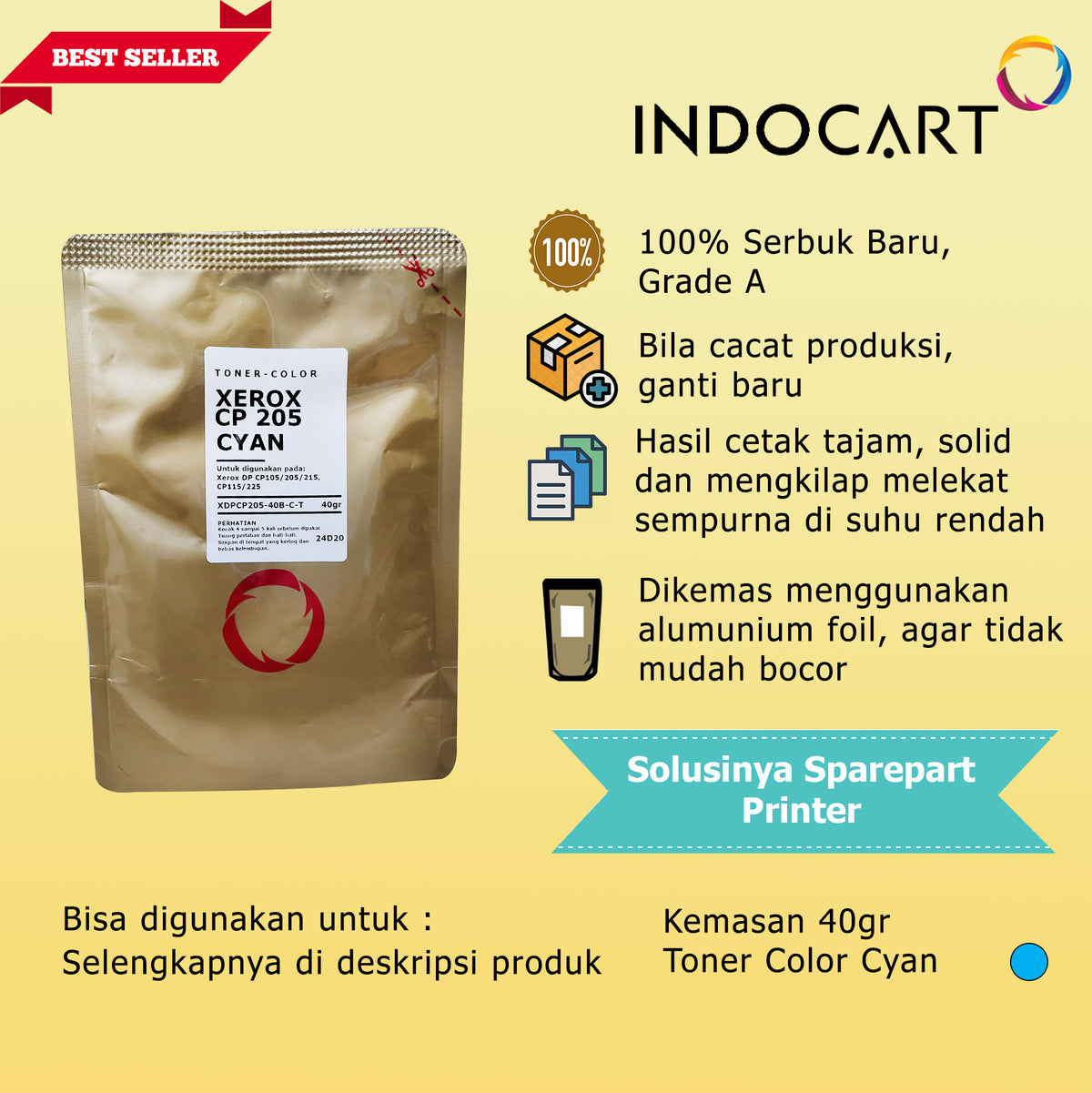 Serbuk Toner Warna Jepang-FujiFilm Apeos C325 C325df C325dw (40gr-120gr)
