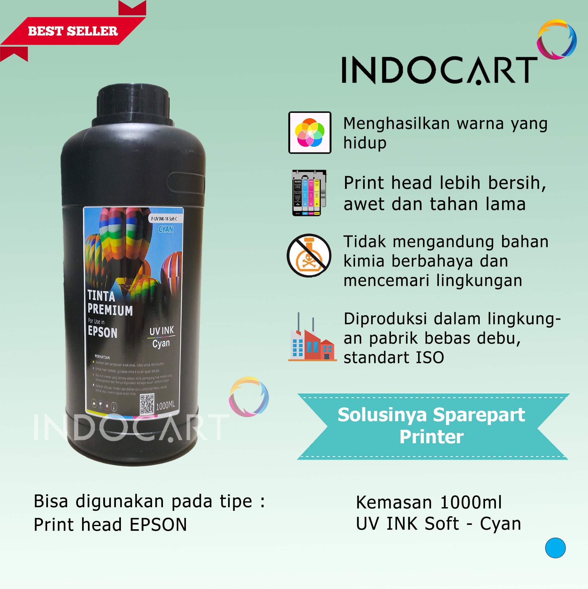 Tinta UV DTF Epson Direct Transfer Film Premium Ink-Soft 1Kg