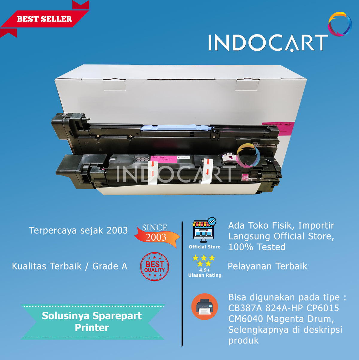 Toner Imaging Drum Compatible CB384A CB385A CB386A CB387A 824A-HP CLJ CP6015 CM6040