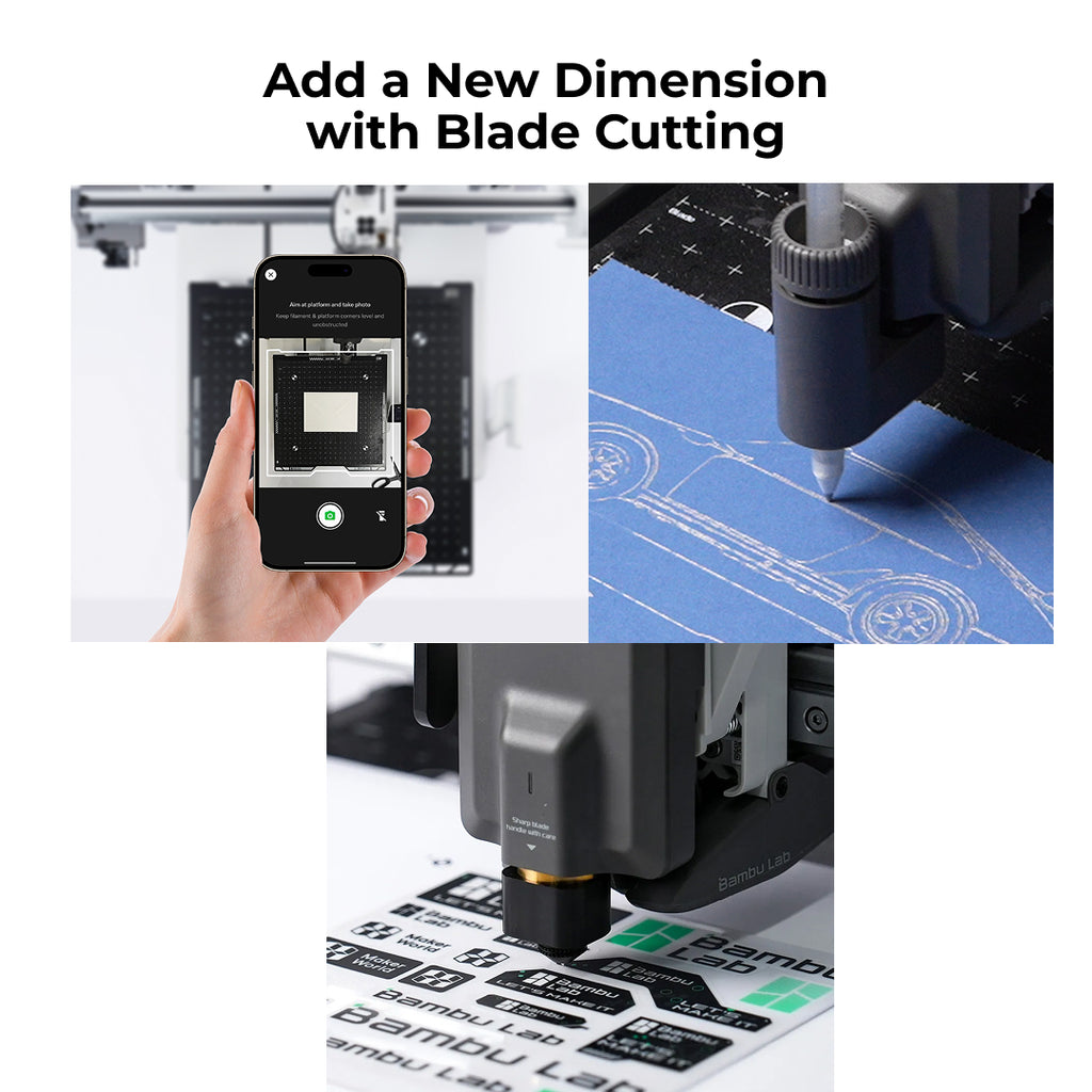 3D Printer BambuLab A2L Multi Color Large Volume with Blade Cutting and Drawing Function