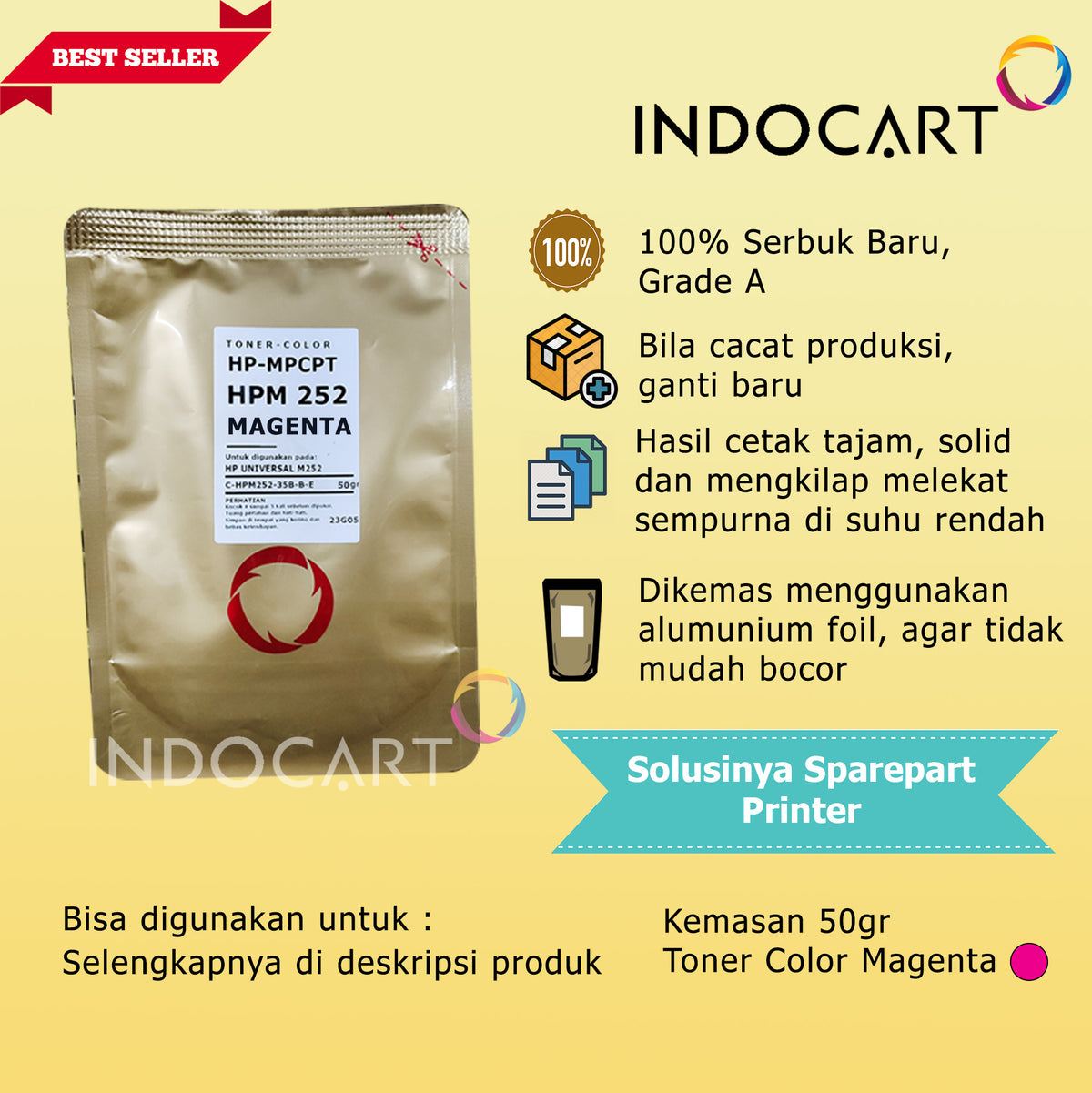 Serbuk Toner Warna MPCPT-HP Universal M252-50gr