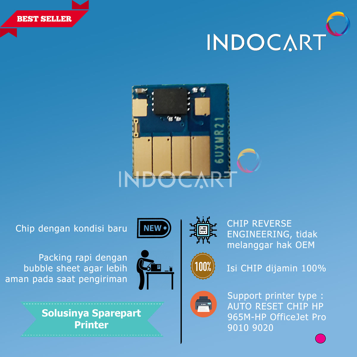 Auto Reset Chip Tinta HP 965-HP OfficeJet Pro 9010 9020