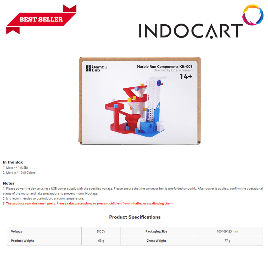 3D Maker's Supply Parts BambuLab Marble Run Components Kit 003