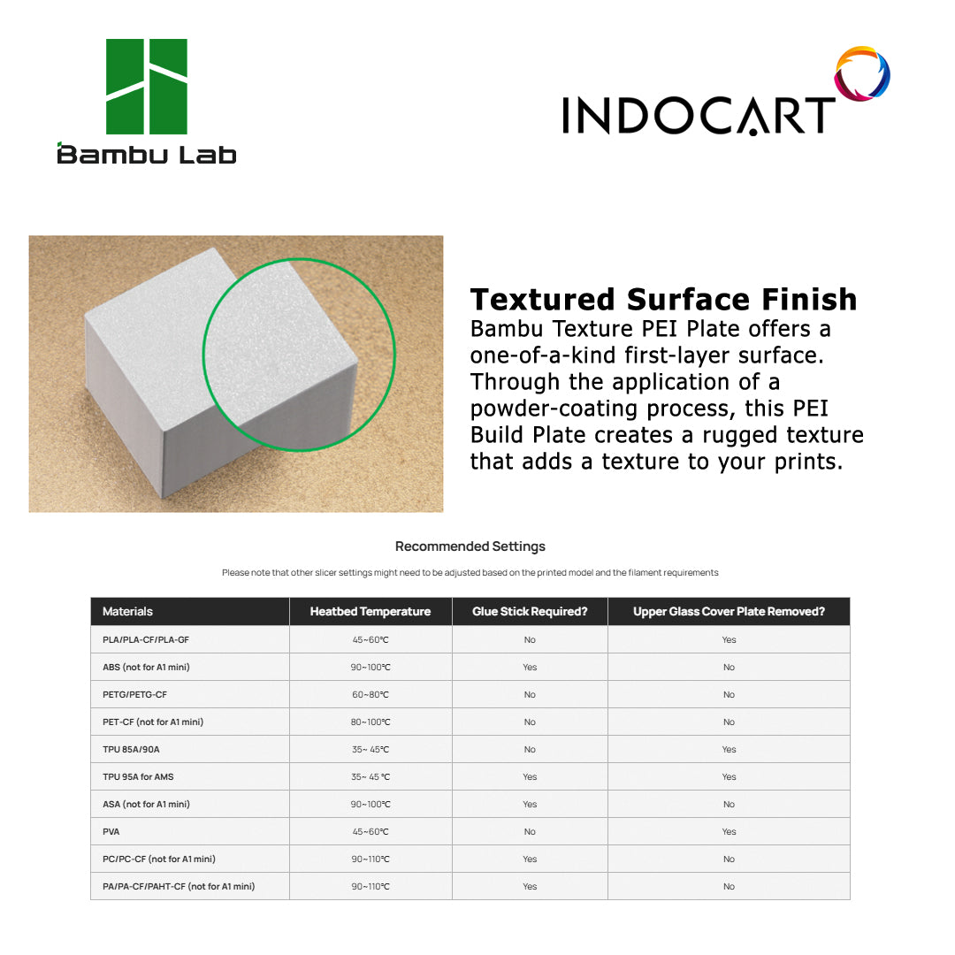 3D Printer Parts BambuLab Textured PEI Plate BambuLab H2C