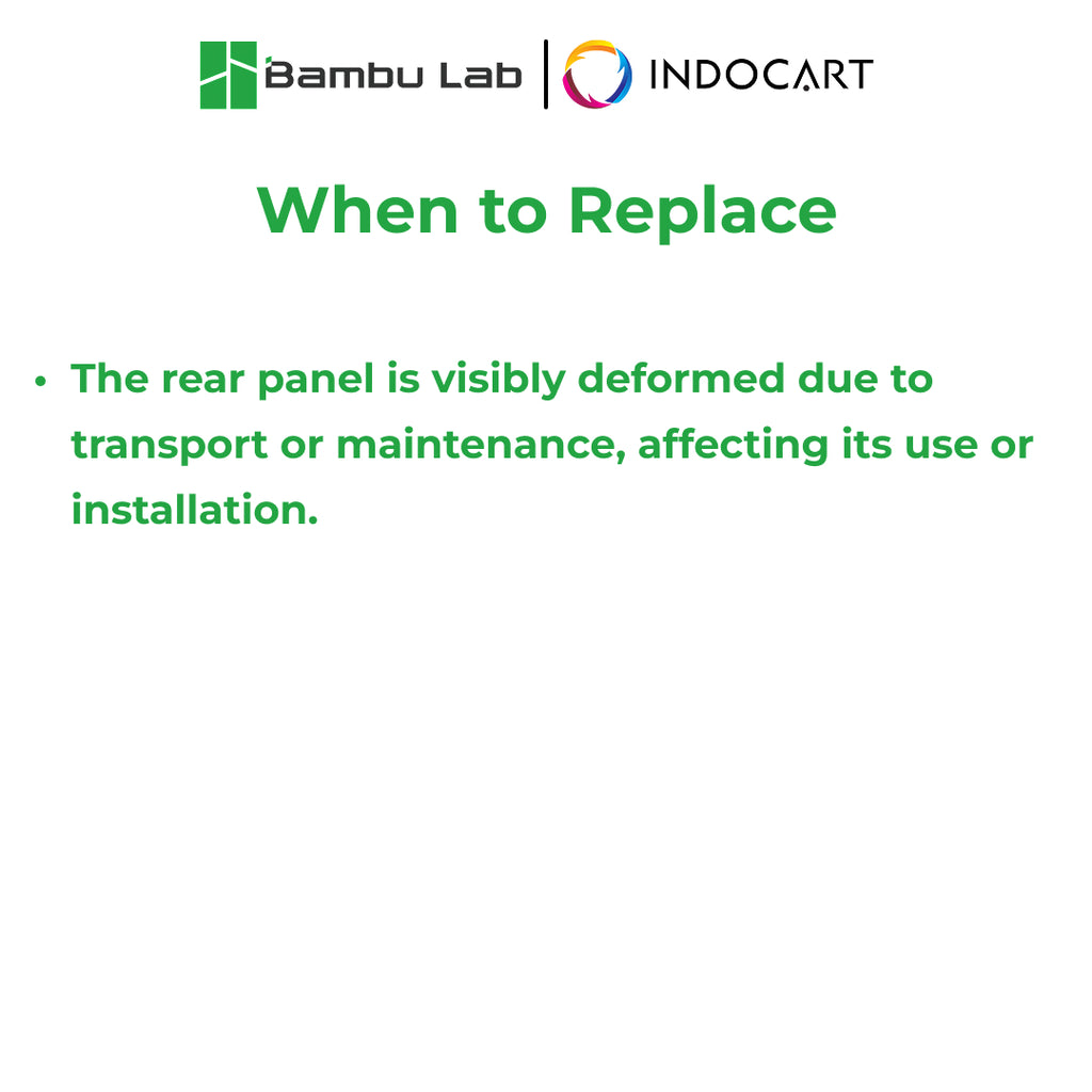 3D Printer Parts BambuLab Rear Panel Cover BambuLab X2D
