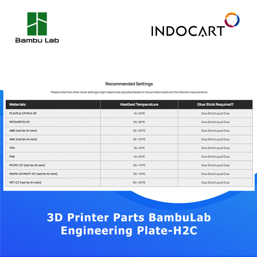 3D Printer Parts BambuLab Engineering Plate BambuLab H2C