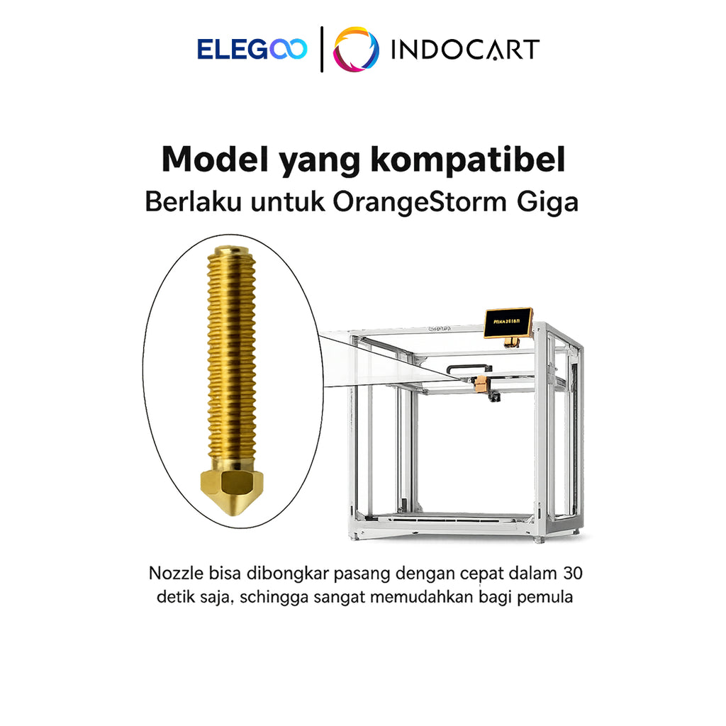 3D Printer Parts Elegoo OEM Nozzle Elegoo OrangeStorm Giga 0.6mm