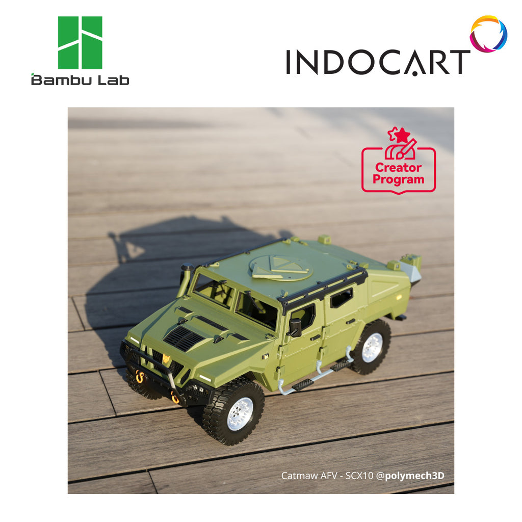 3D Printer Maker's Supply Parts BambuLab Model Catmaw AFV Model Car For SCX10