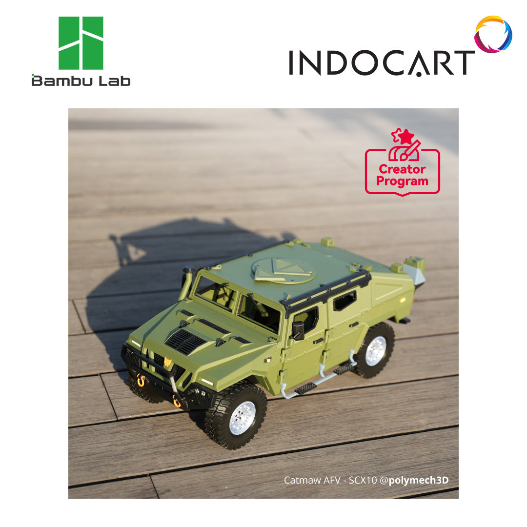3D Printer Maker's Supply Parts BambuLab Model Catmaw AFV Model Car For SCX10