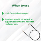 3D Printer Parts BambuLab USB C Cable BambuLab H2S