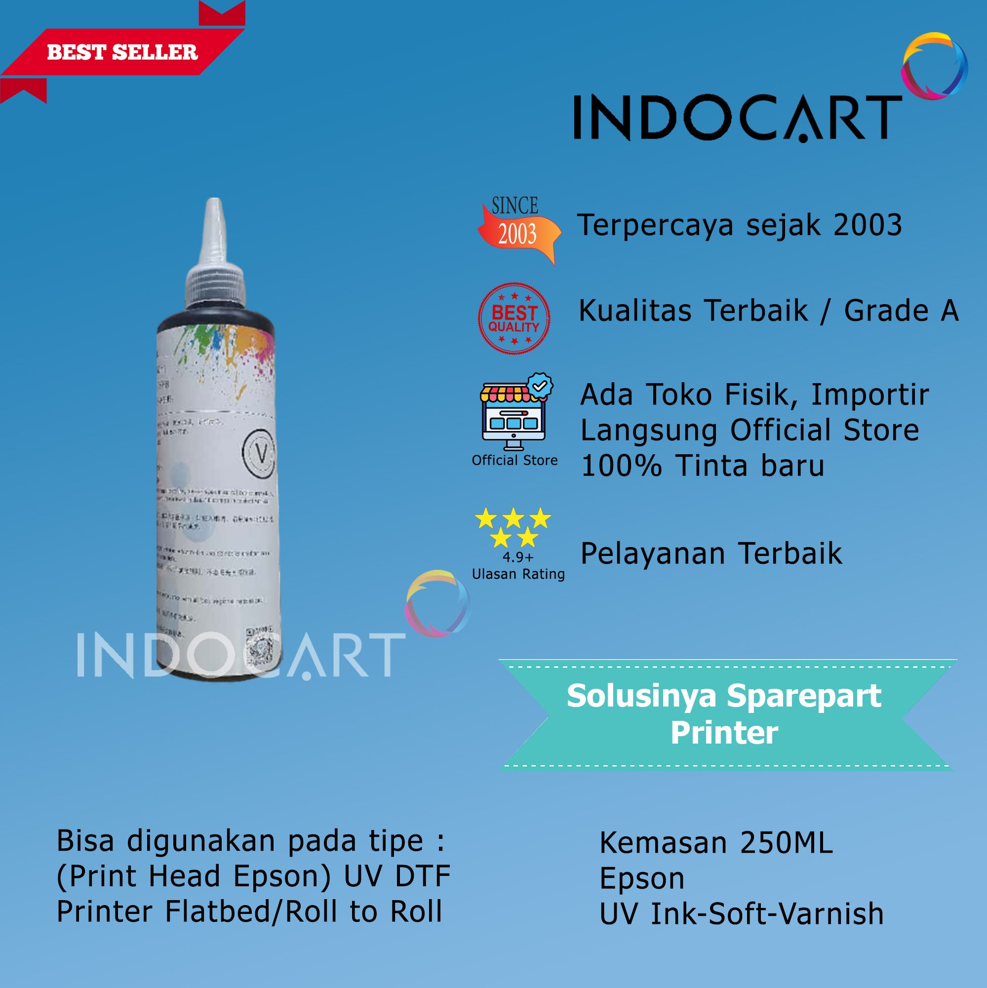 Tinta UV DTF Epson Direct Transfer Film Premium Ink-Soft 250ml