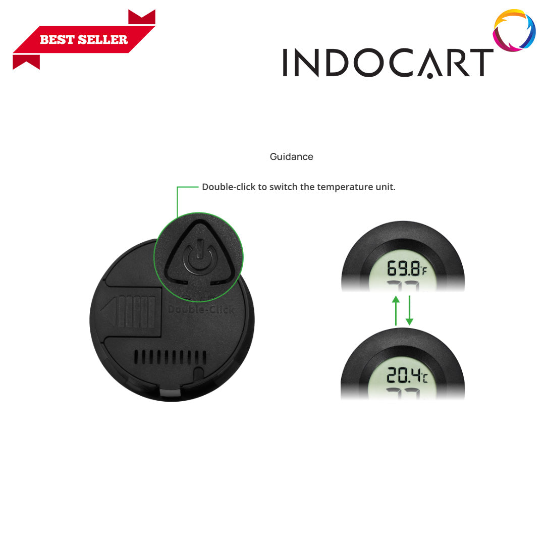 3D Printer Modeling Maker's Supply BambuLab Circular Embedded Electronic Digital Thermometer Hygrometer