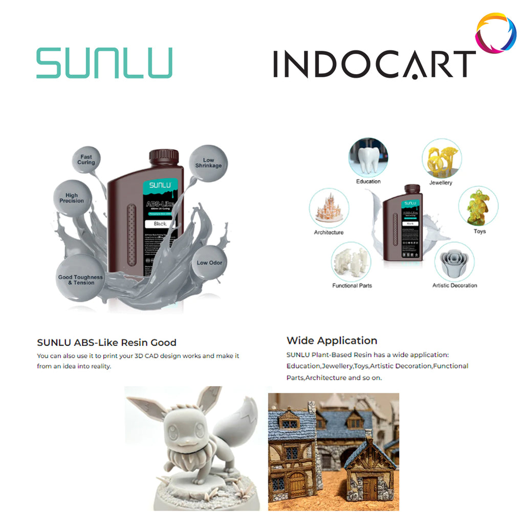 3D Printer Resin SUNLU ABS Like Resin with Superior Toughness and Abrasion Resistance-1Kg