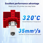 3D Printer Parts CMP Hotend V2.0 Red BambuLab P1/X1 Series