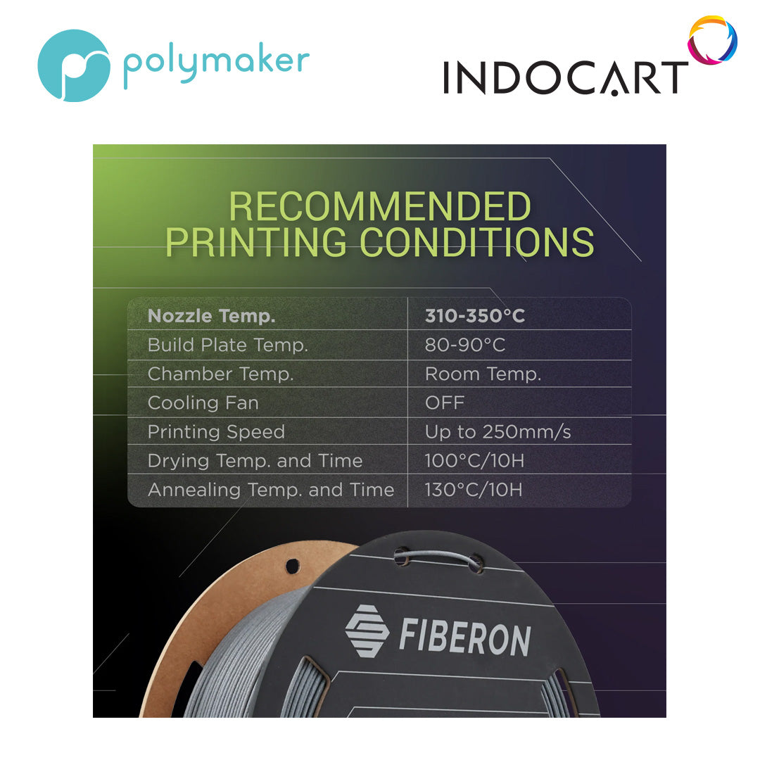 3D Printer Filament PolyMaker Fiberon PPS GF20 Glass Fiber Polyphenylene Sulfide Grey 1.75mm 500gr