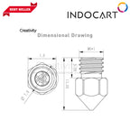 3D Printer Parts Creality Compatible Hardened Steel CHT High Flow Nozzle MK8 Creality Ender 3