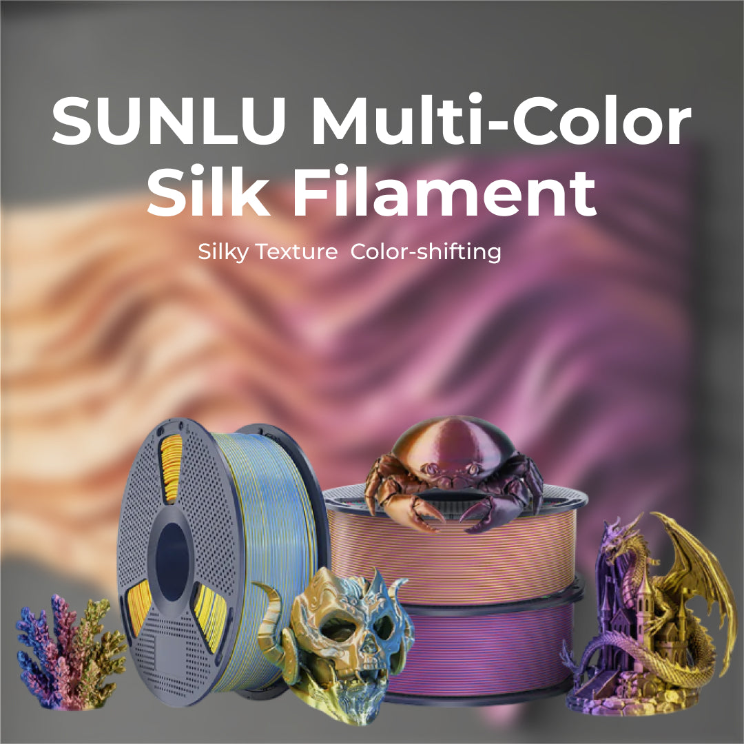 3D Printer Filament SUNLU SILK PLA Tri Color Filament 1.75mm 1Kg