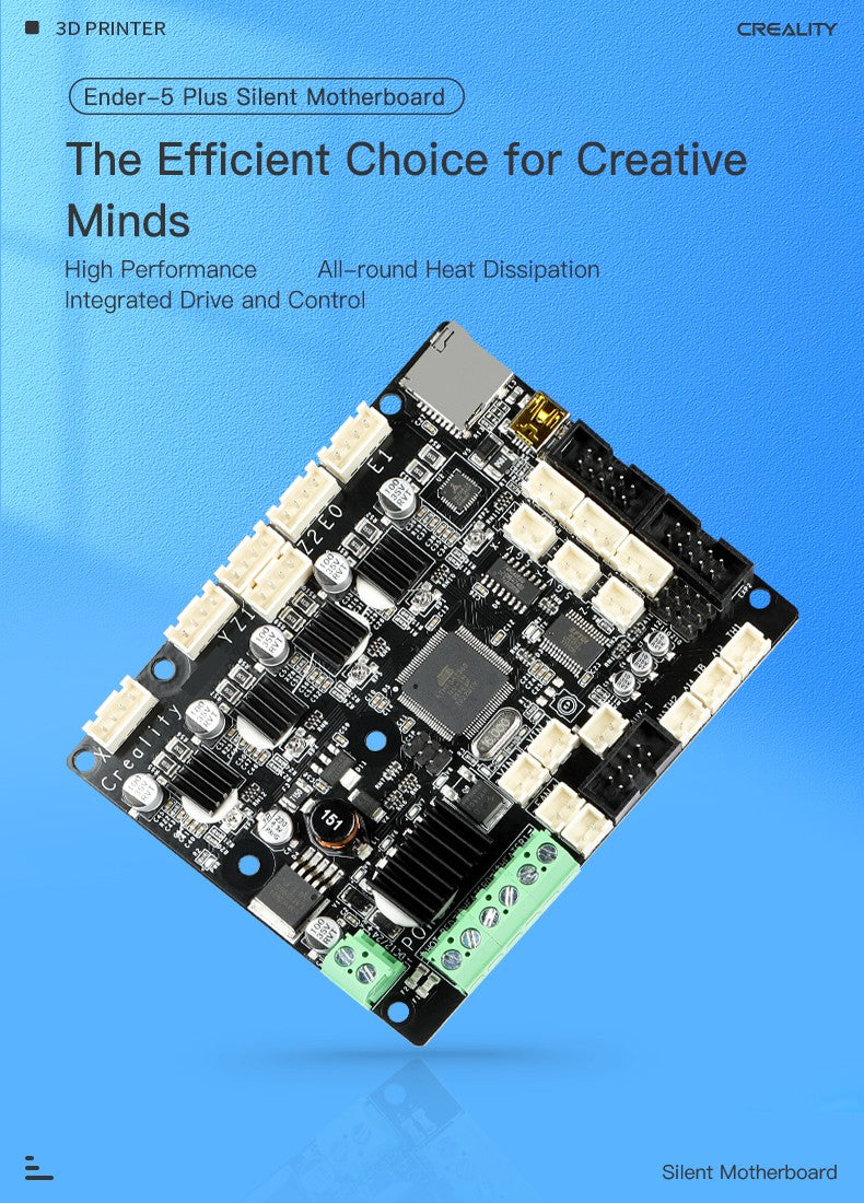3D Printer Parts Creality OEM Mainboard V2.2.1 8 Bit 2560 TMC2208 Silent Creality Ender 5Plus
