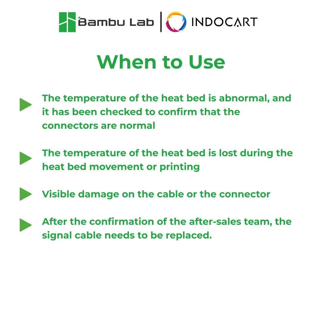 3D Printer Parts BambuLab Heat Bed Signal Cable BambuLab X1/P1 Series