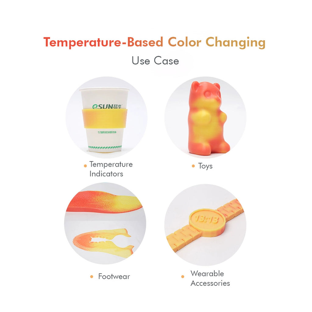 3D Printer Filament eSUN TPU Color Change by Temperature 1.75mm 1Kg