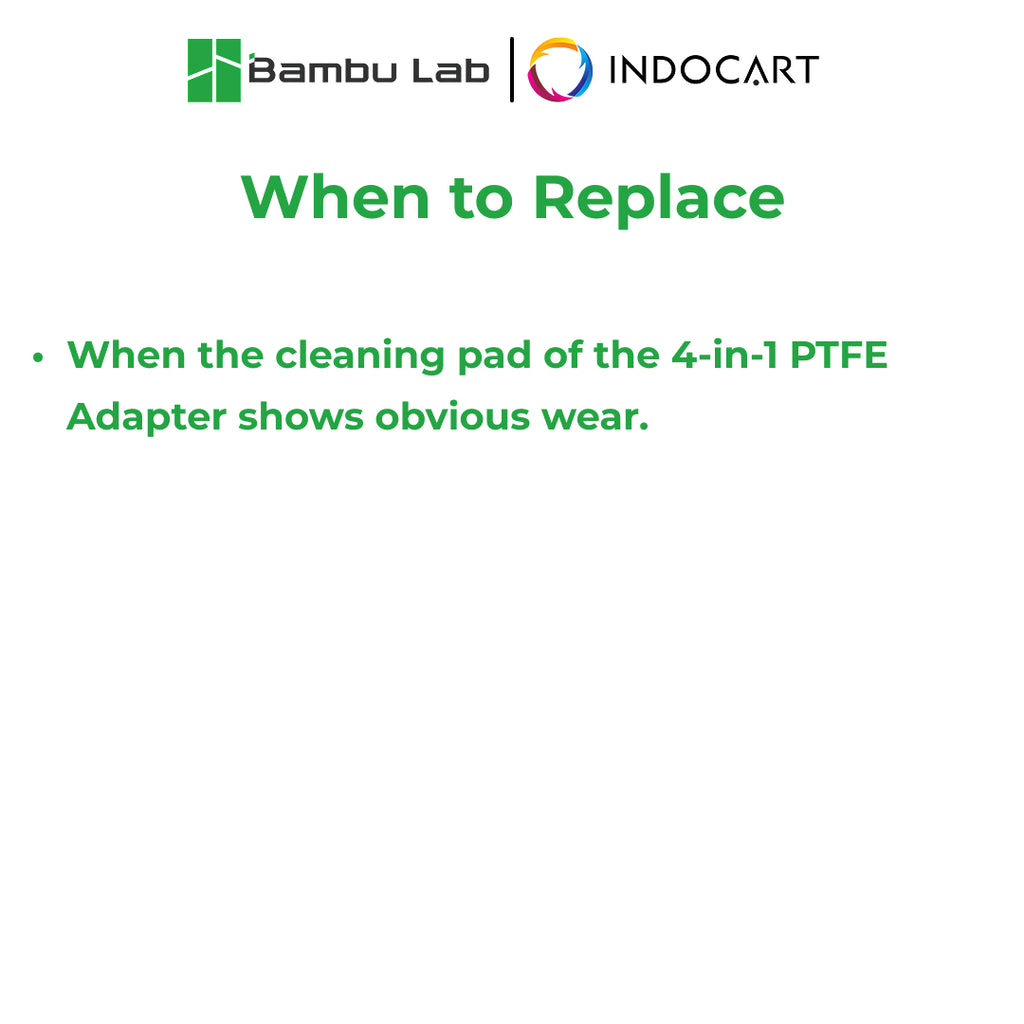 3D Printer Parts BambuLab 4 in 1 PTFE Adapter Filament II Cleaning Pad BambuLab H2S/H2D/X1/P1/A1 Series