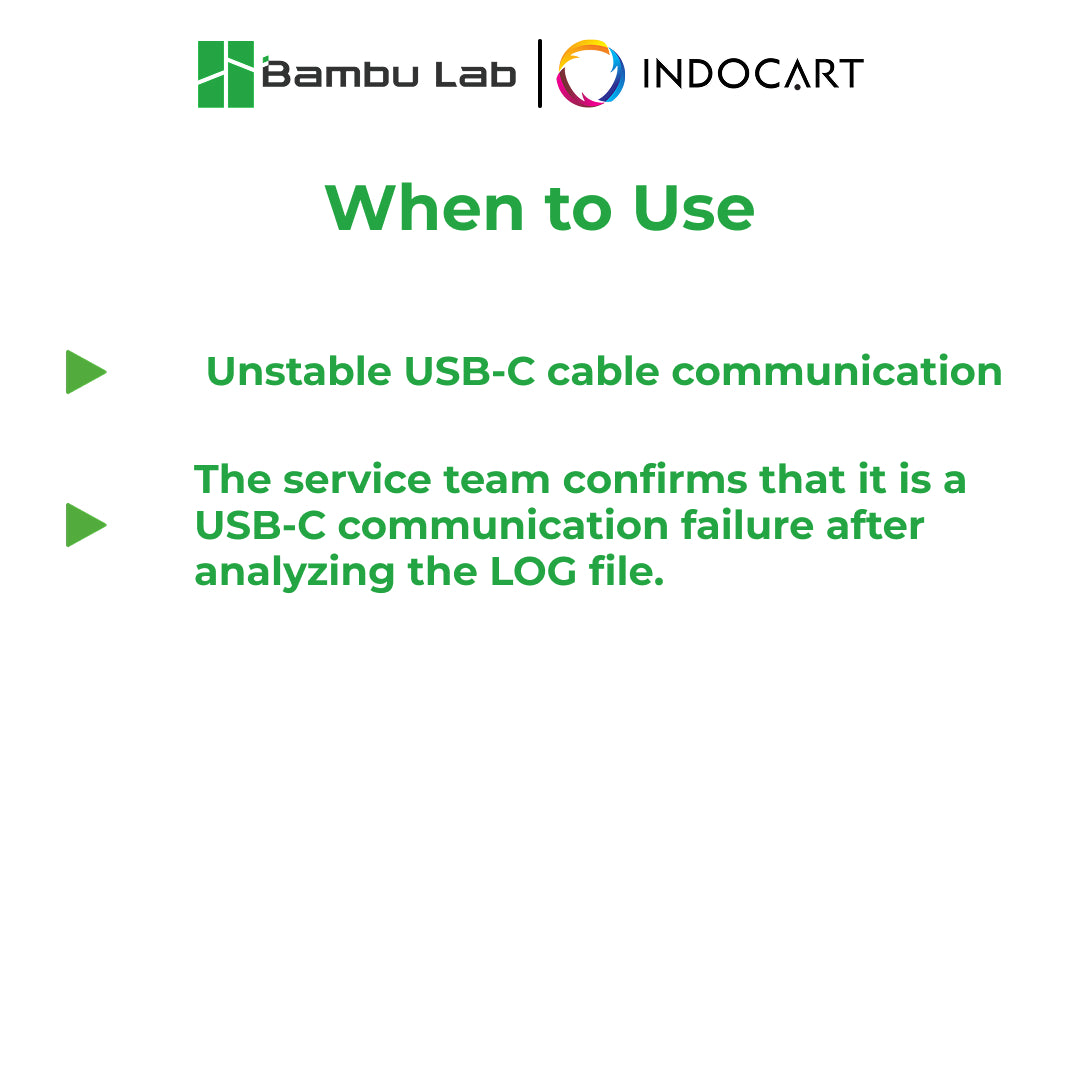 3D Printer Parts BambuLab Bambu USB C Cable X1 Series