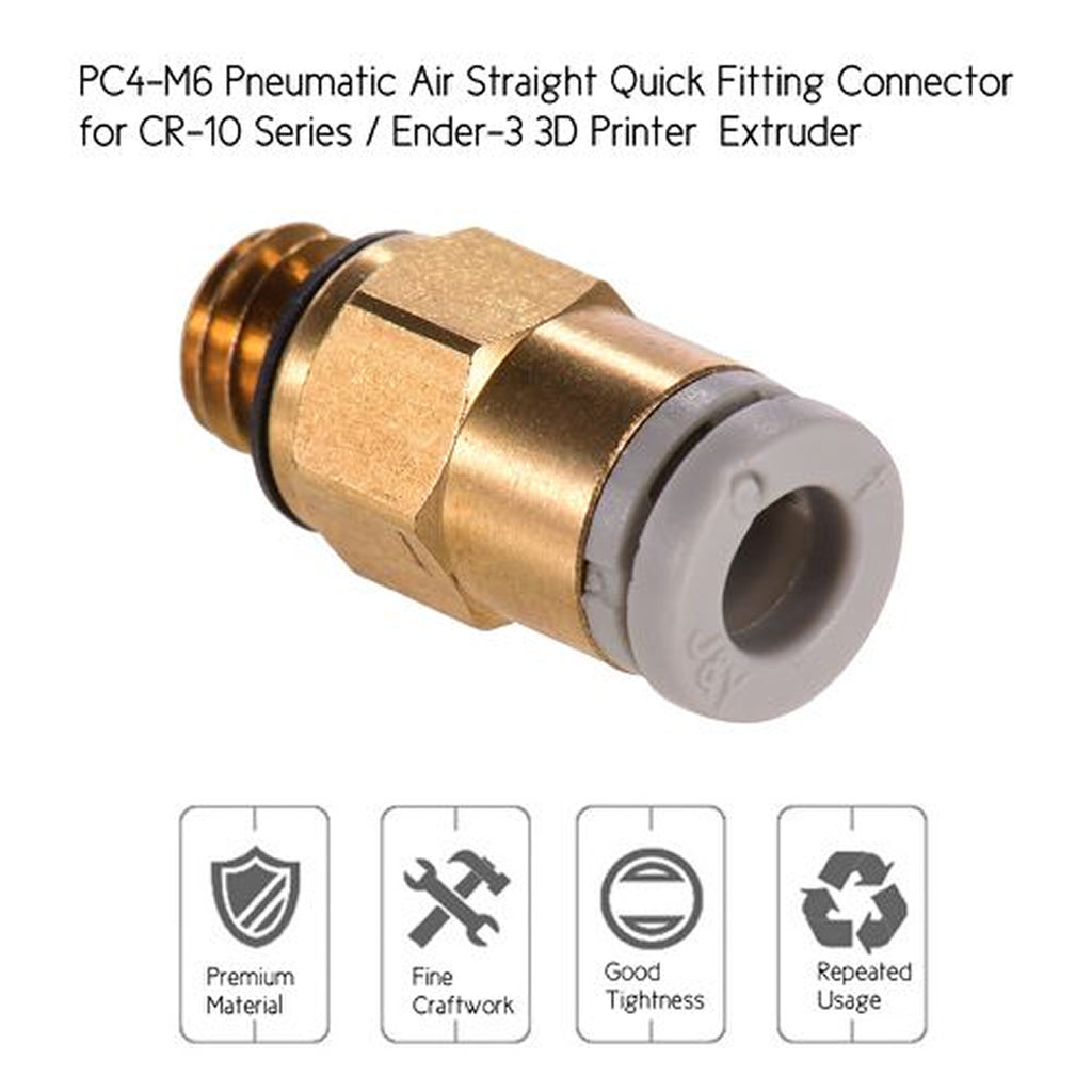 3D Printer Parts Fitting Pneumatic Connector PC4/KJ04 M6