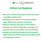 3D Printer Parts BambuLab Hotend Heating Assembly Left BambuLab X2D