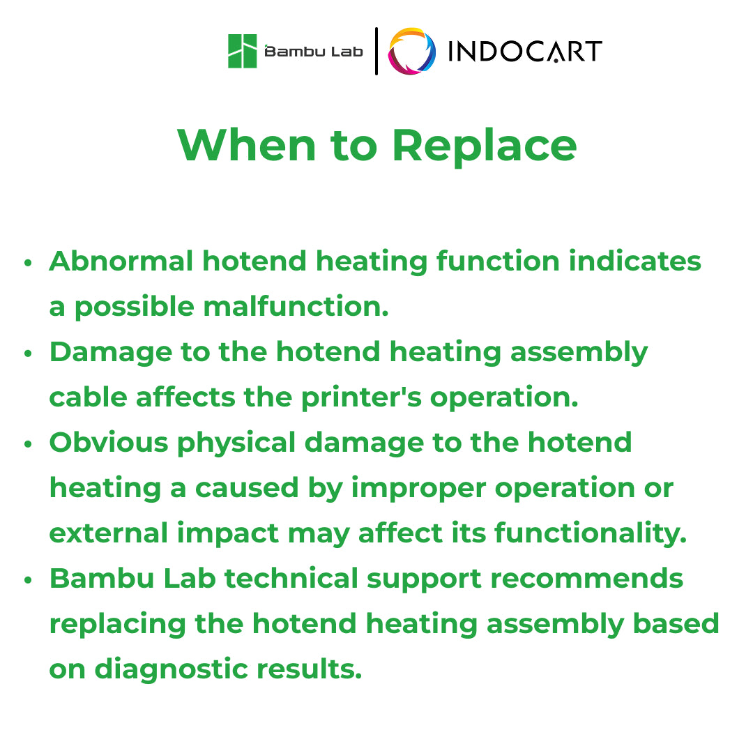 3D Printer Parts BambuLab Hotend Heating Assembly Left BambuLab X2D