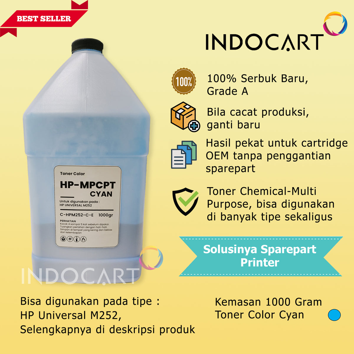 Serbuk Toner Warna MPCPT M252-416A  W2040A W2041A W2042A W2043A HP CLJ M454 M455 M479 M480-1kg