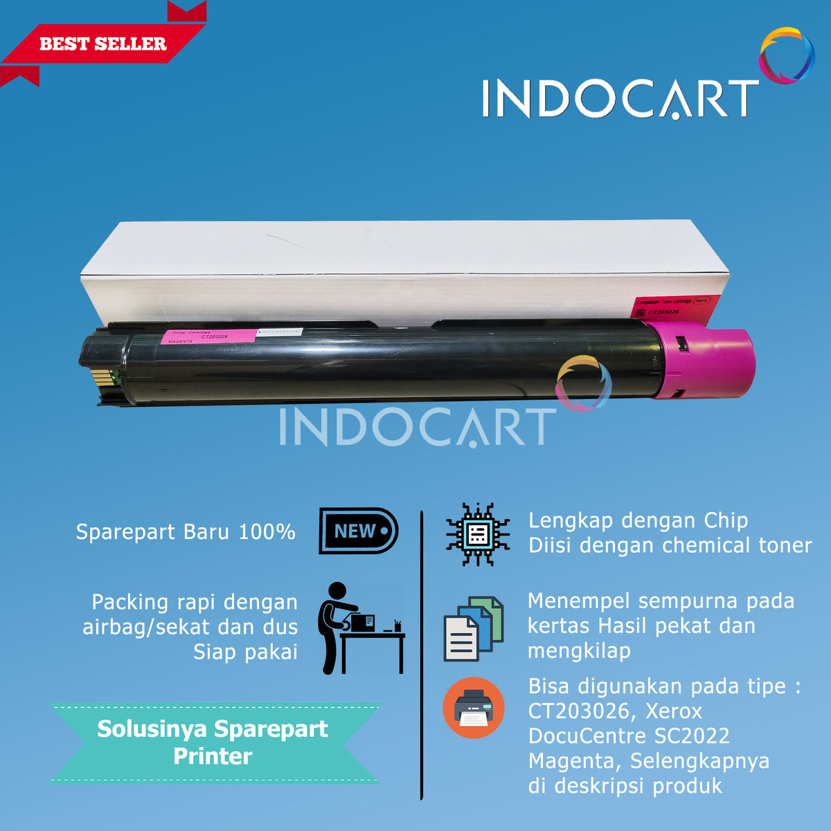Toner Cartridge Compatible CT203024 CT203025 CT203026 CT203027-Xerox DC SC2022