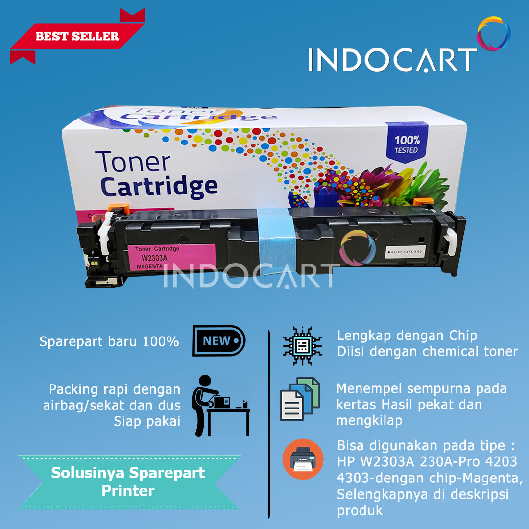 Toner Cartridge Compatible W2300A W2301A W2302A W2303A 230A-HP CLJ Pro 4203 MFP 4303