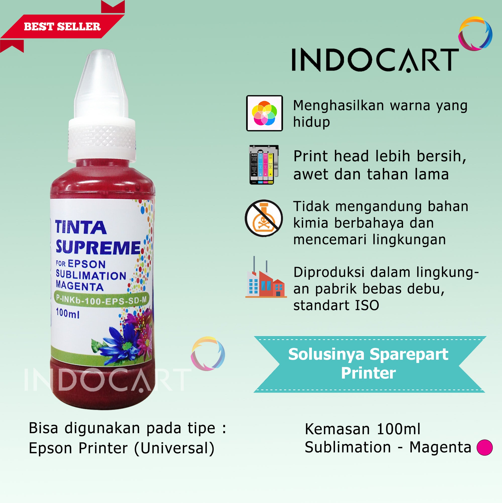 IndoCart Tinta Refill Printer Epson-Sublim Sublimation Ink-100ml