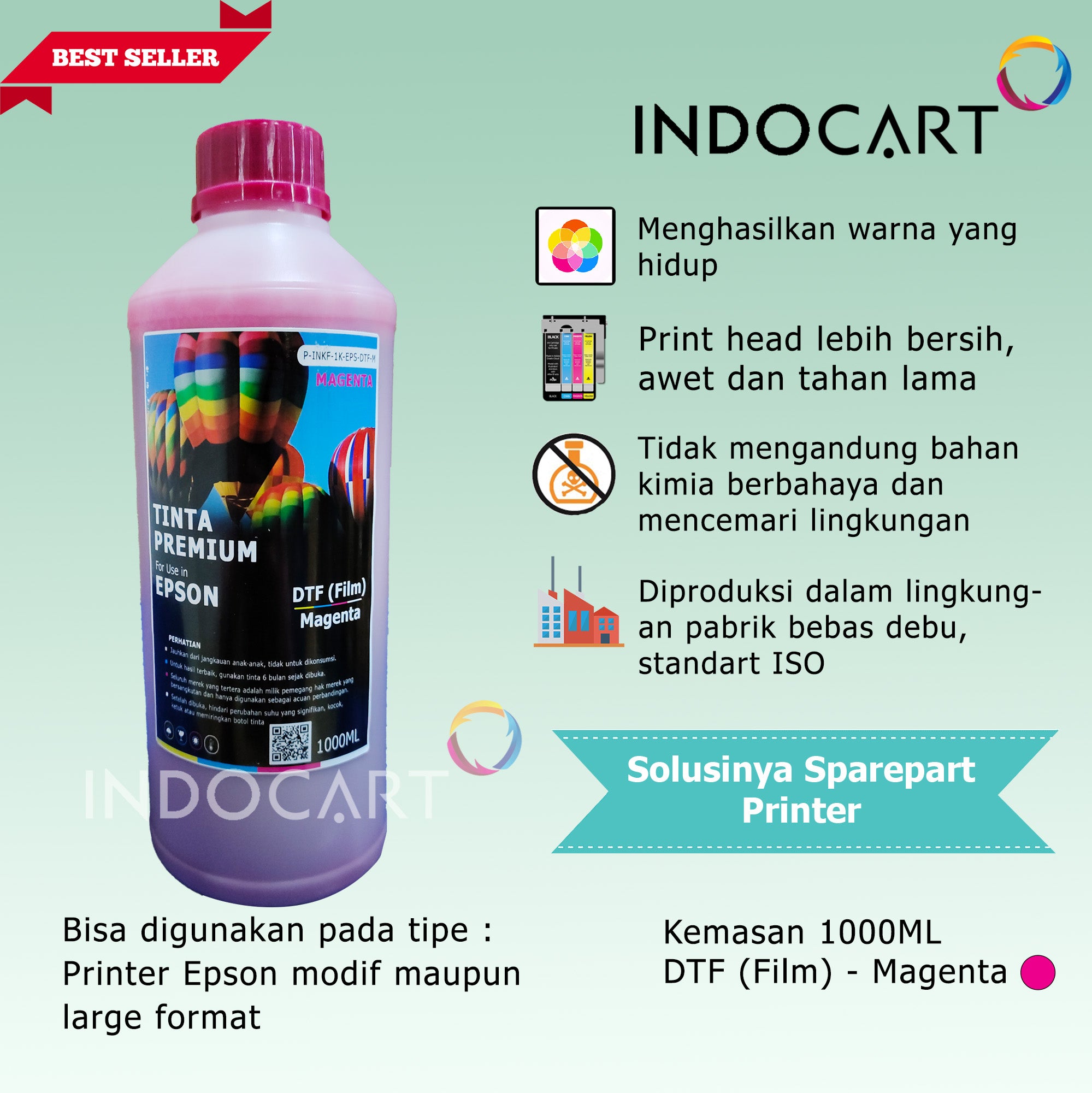 IndoCart Tinta Premium Epson Tinta DTF Digital Transfer Film-1kg