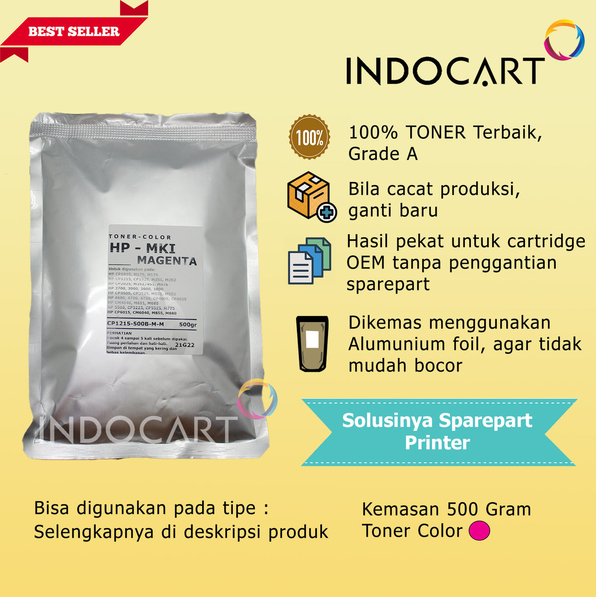 Serbuk Toner Warna Mitsubishi-647A 648A 649X-HP CP4020 CP4025 CP4520 CP4525 (200gr-500gr)