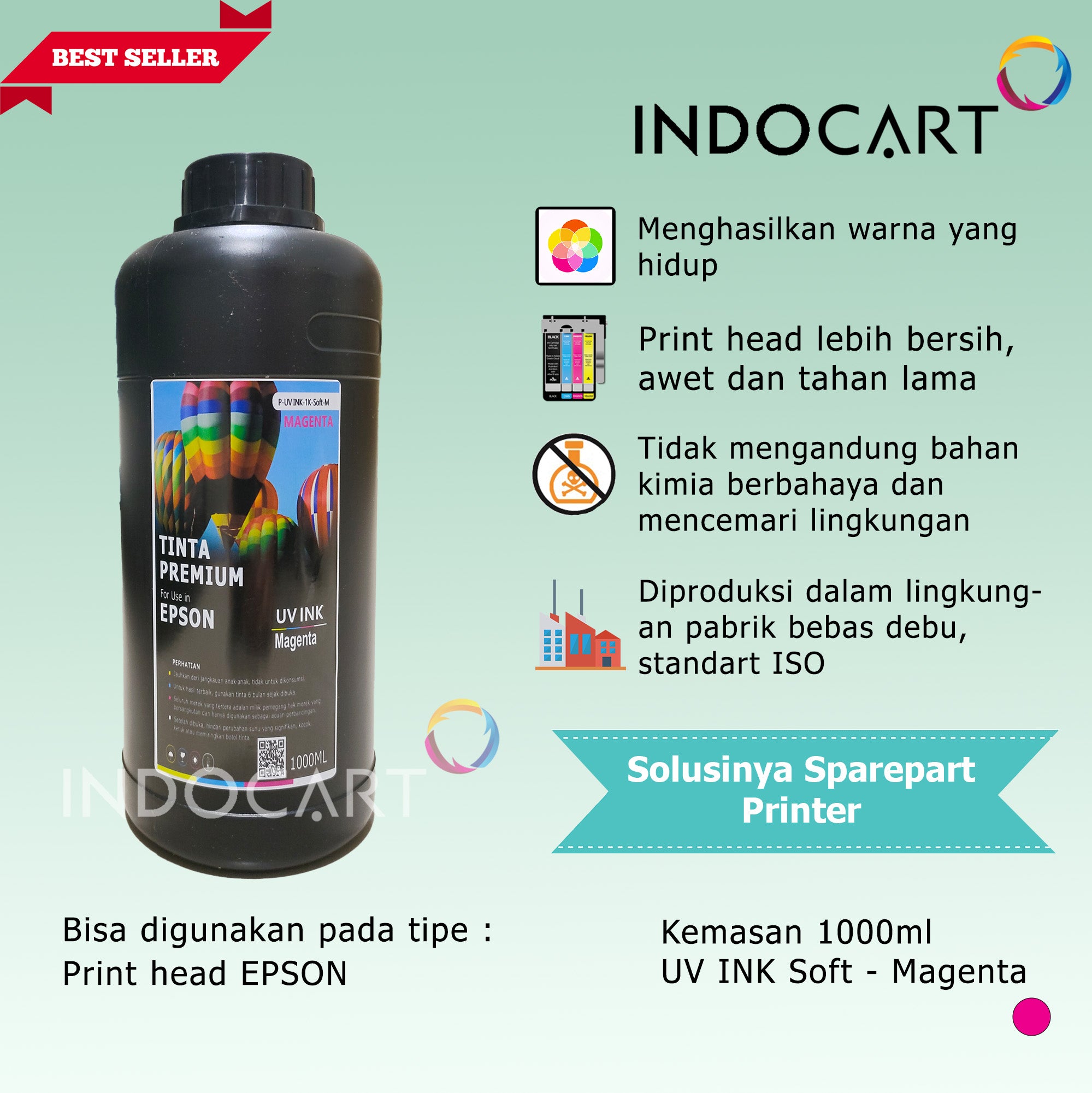 Tinta UV DTF Epson Direct Transfer Film Premium Ink-Soft 1Kg