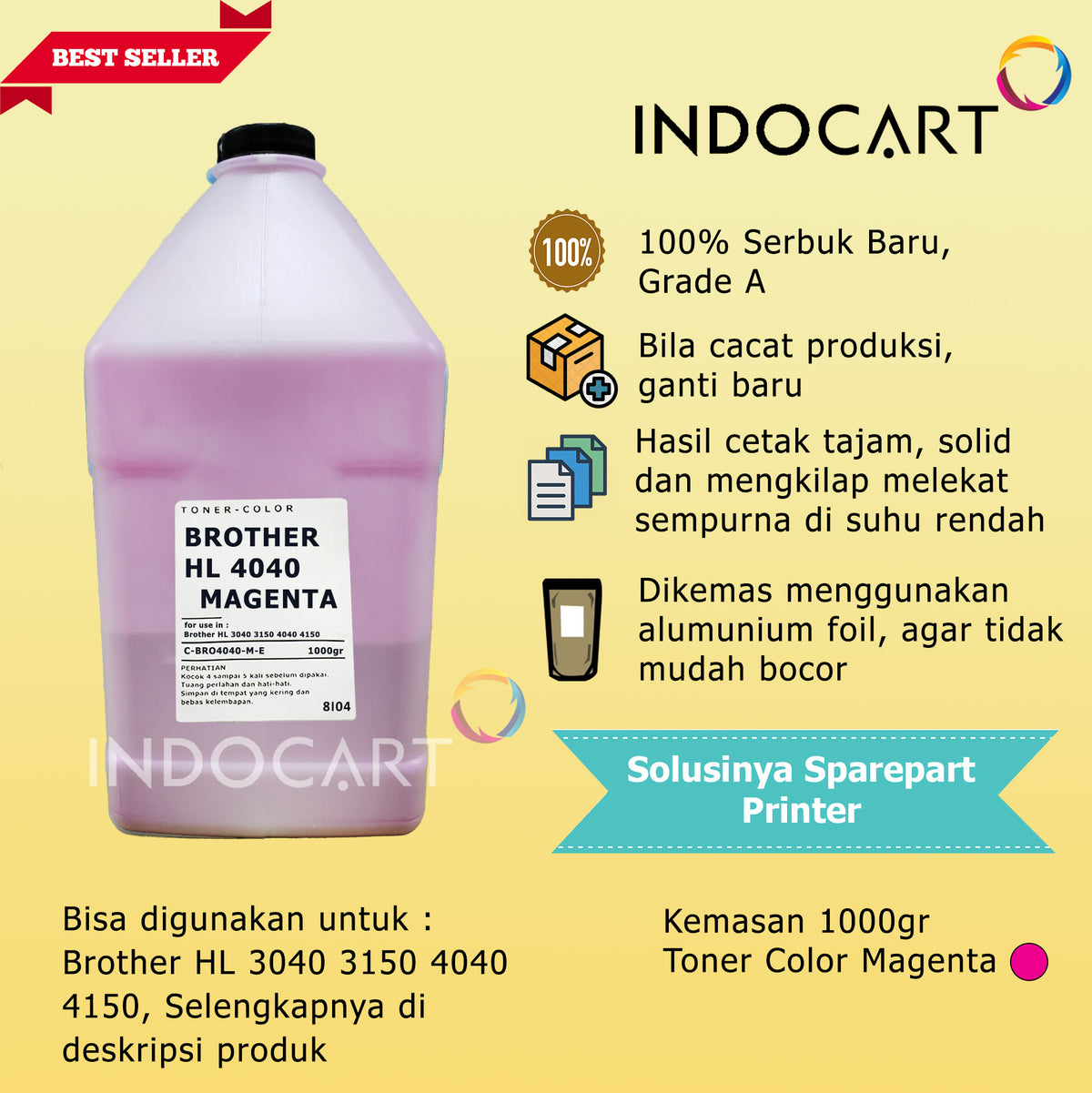 Serbuk Toner Warna Jepang TN-240 TN-261 TN-269 TN-861-HL 3040 3150 L3240 L9430 MFC 9120-1Kg