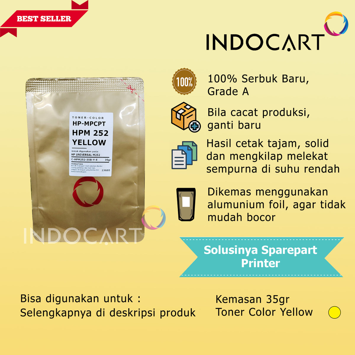 Serbuk Toner Warna MPCPT M252-215A W2310A W2311A W2312A W2313A HP CLJ M155 MFP M182 M183-35gr