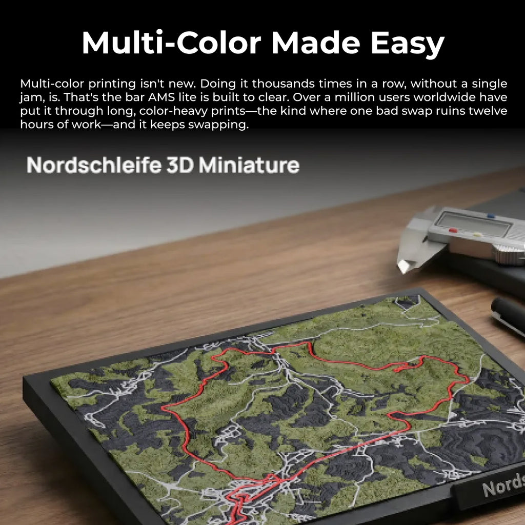 3D Printer BambuLab A2L Multi Color Large Volume with Blade Cutting and Drawing Function