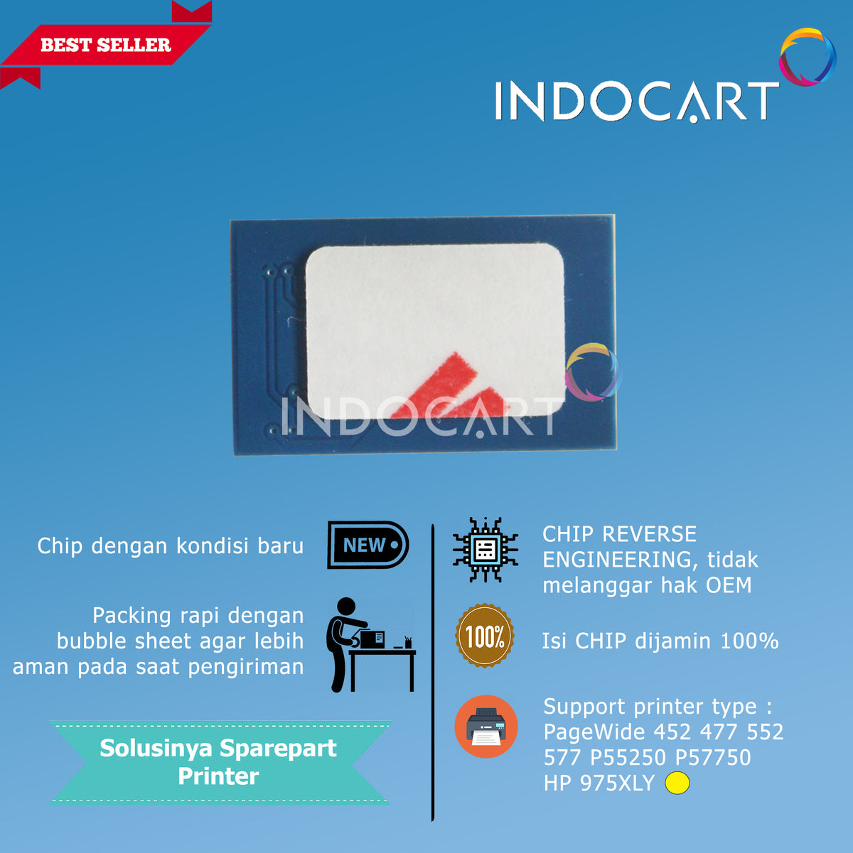 Chip Tinta HP 975 XL 975XL-HP PageWide 452 477 552 577 P55250 P57750