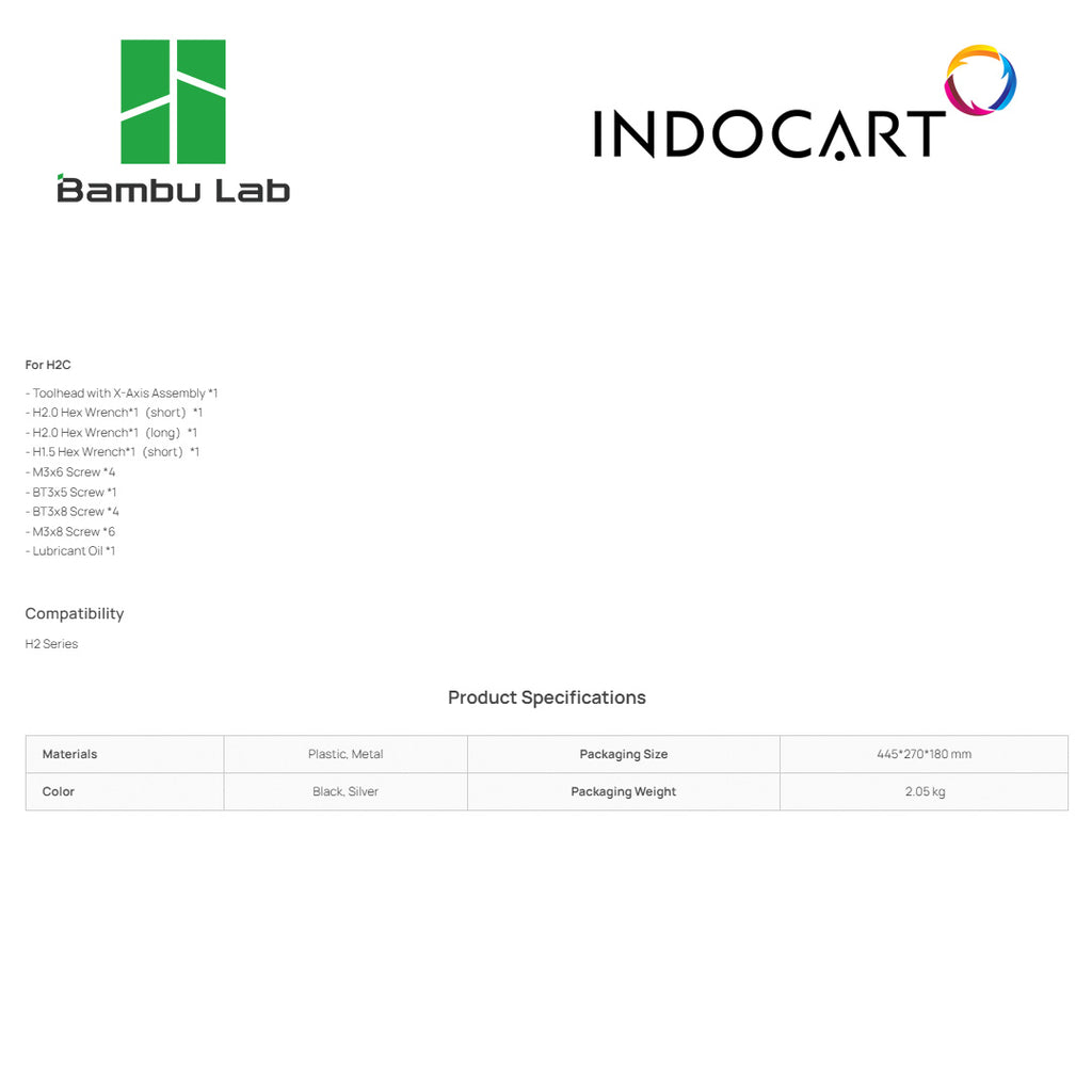 3D Printer Parts BambuLab Toolhead with X Axis Assembly BambuLab H2C