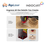Laser Engraver/Cutting Machine AlgoLaser DIY KIT MK2 10W with Blazing Fast Engraving 12000mm/min-without Air Pump