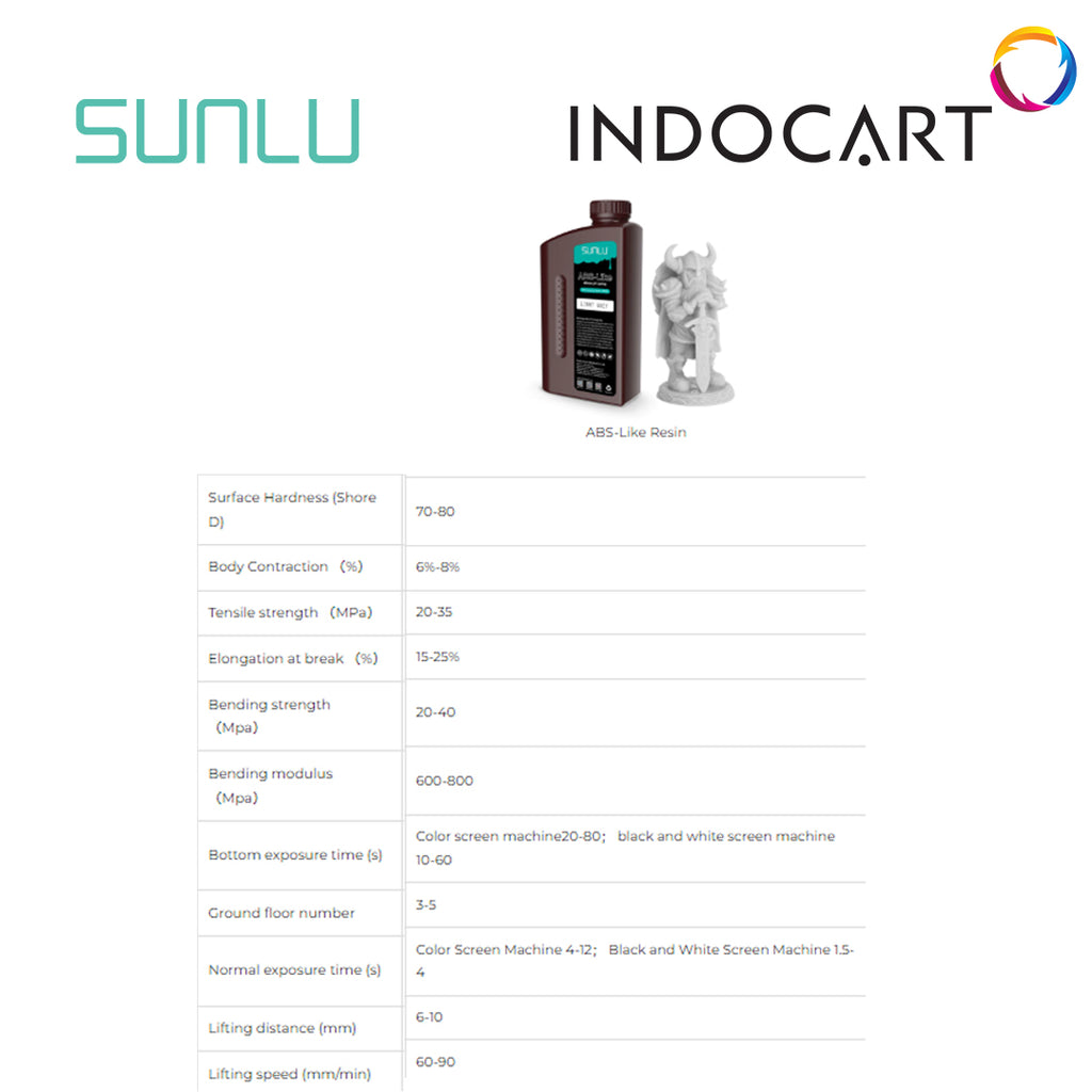 3D Printer Resin SUNLU ABS Like Resin with Superior Toughness and Abrasion Resistance-1Kg
