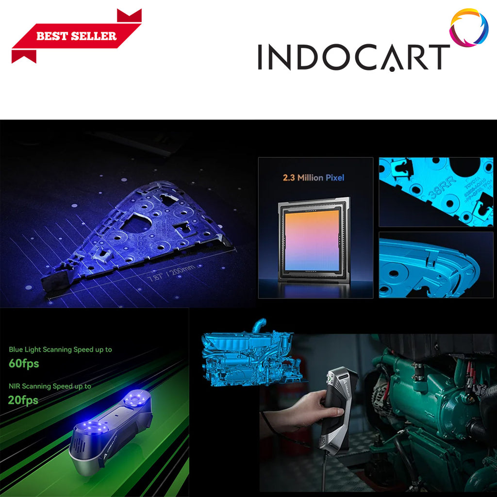 3D Scanner Creality CR Scan Raptor Hybrid Blue Laser NIR with Metrology Grade Accuracy